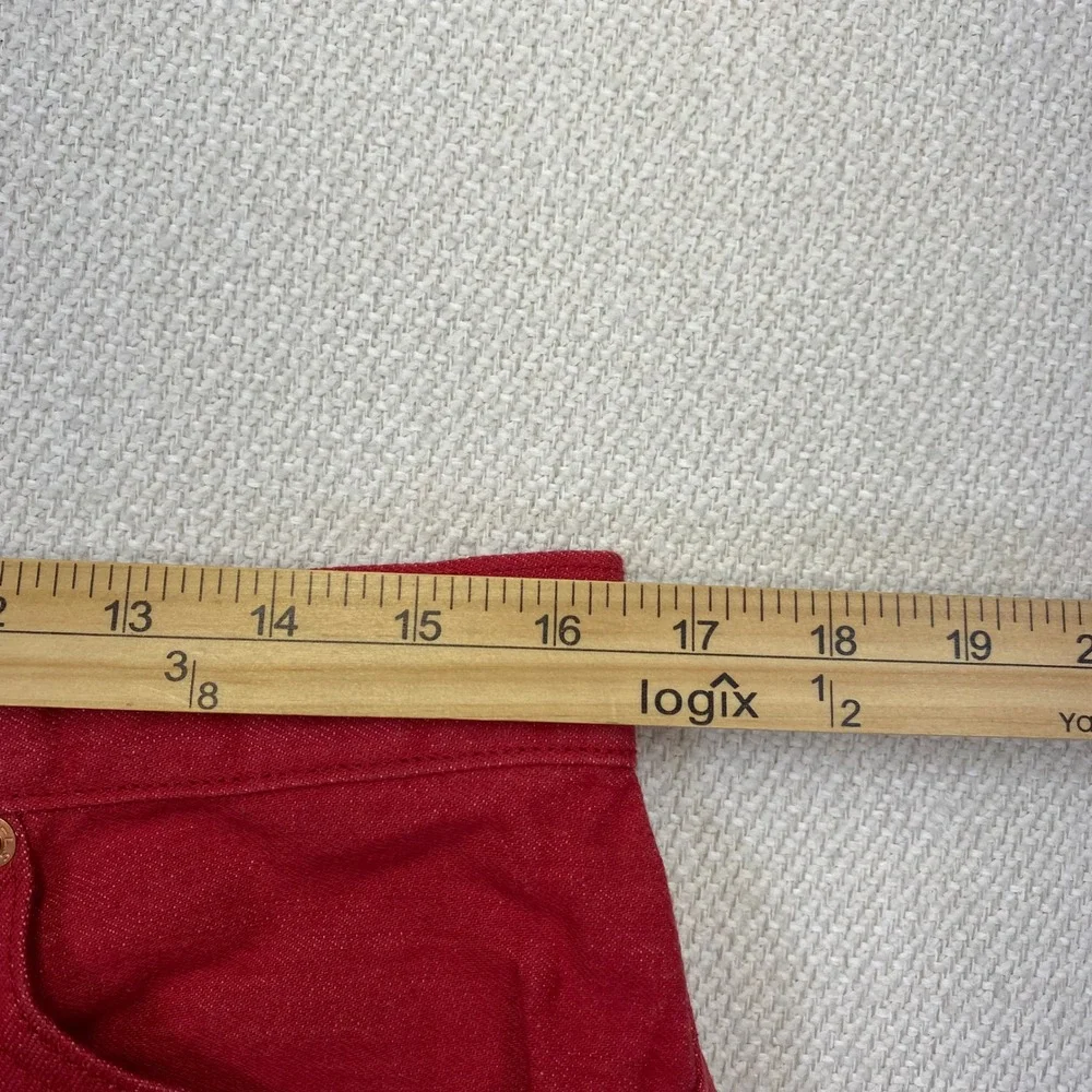 Levi's 501 Original Fit Mens 34x32 (33x31.5) Red Straight Leg Button Fly Jeans